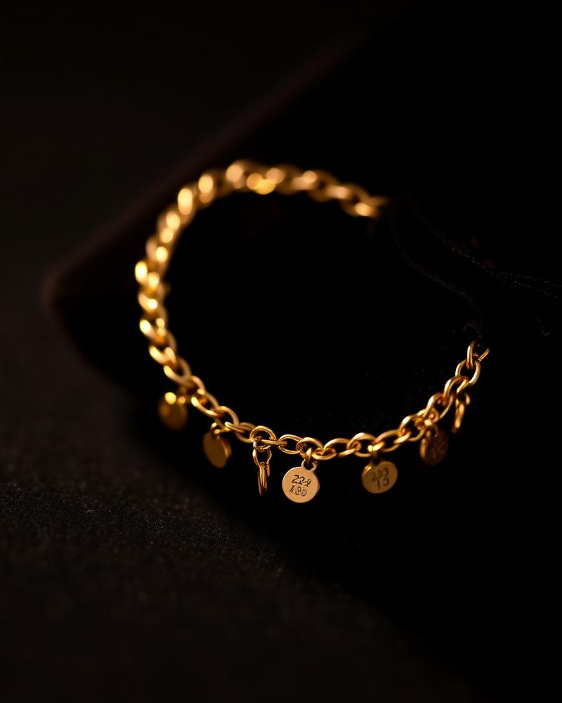 Gold baby bracelets collection at Al Jannat Jewellers, Abbottabad