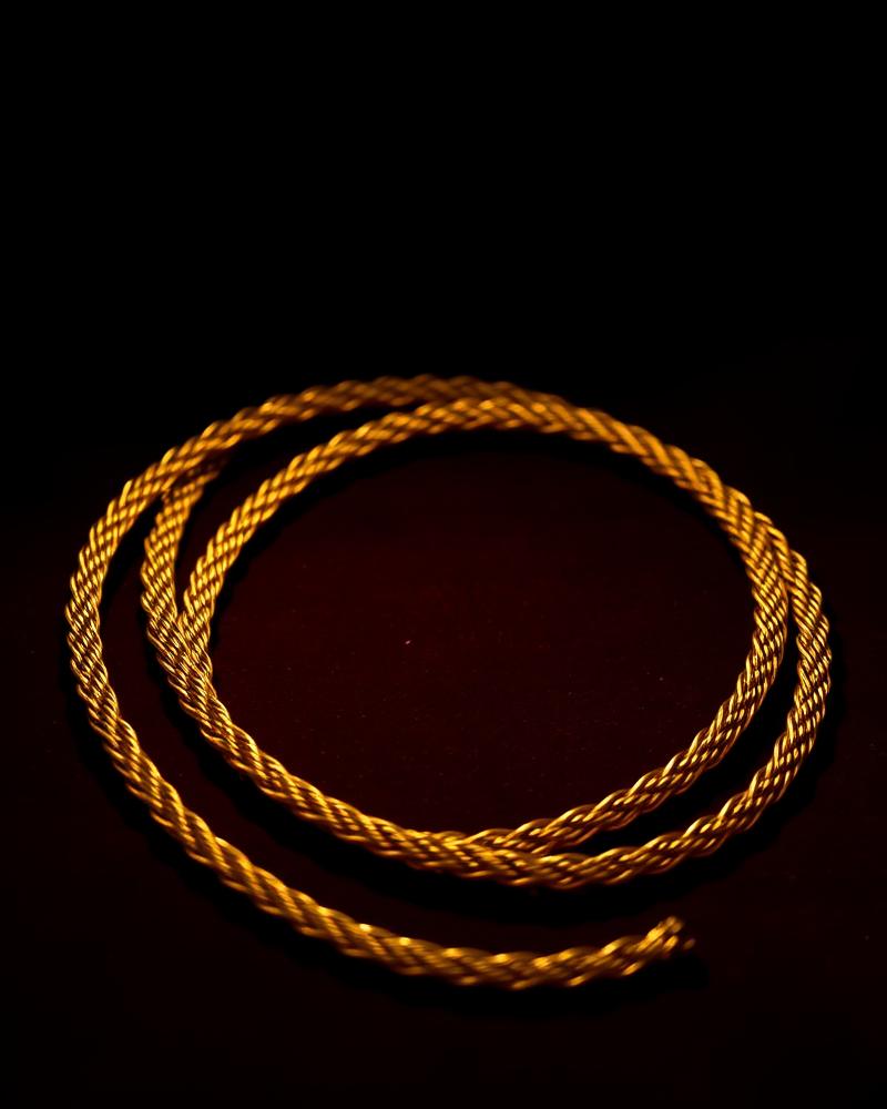 Gold chains collection at Al Jannat Jewellers, Abbottabad