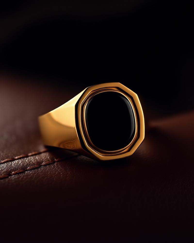 Gents gold rings collection at Al Jannat Jewellers, Abbottabad