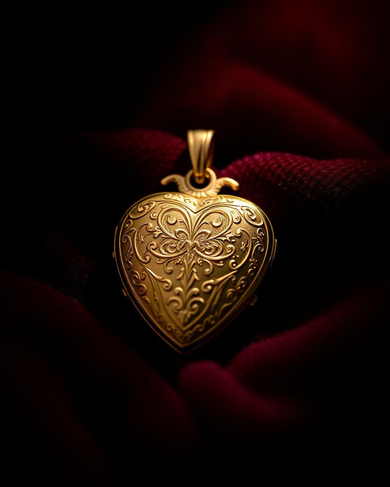 Gold lockets collection at Al Jannat Jewellers, Abbottabad